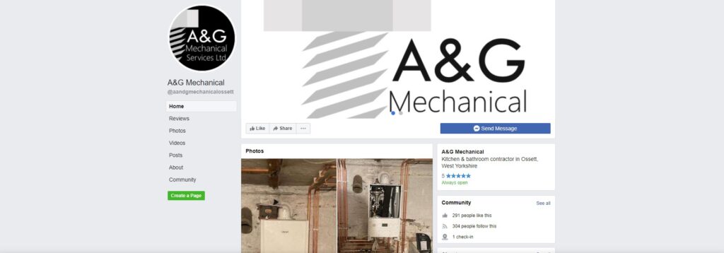 A&G Mechanical Social Media Marketing